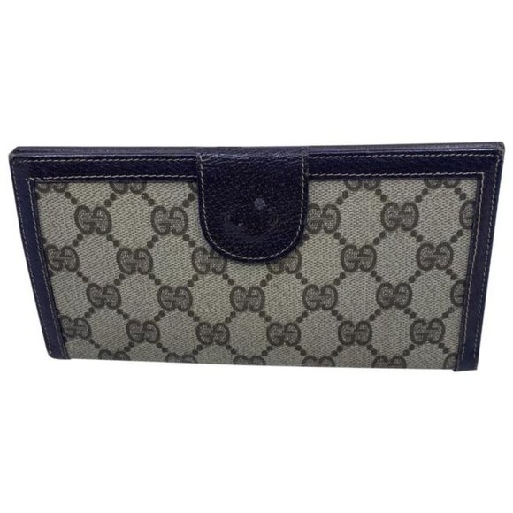 Gucci Handbags - Gucci Brown Long Vintage Canvas Wallet